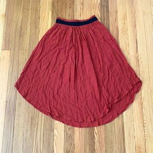 Midi H&M Orange Skirt Size 2